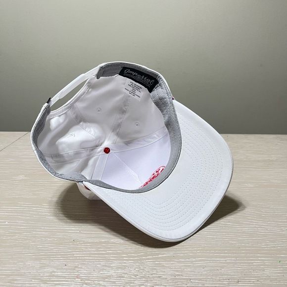The JT Sports Show Hat Cap SnapBack White Red Rope Logo NFL Imperial Adjustable - Picture 8 of 9